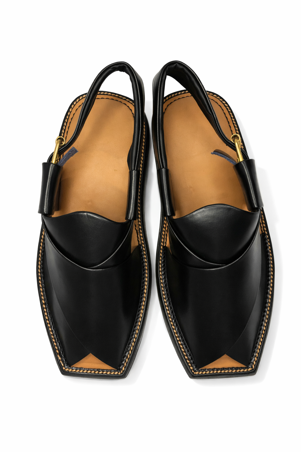 SIGNATURE KAPTAAN CHAPPAL (GLOSSY JET BLACK)